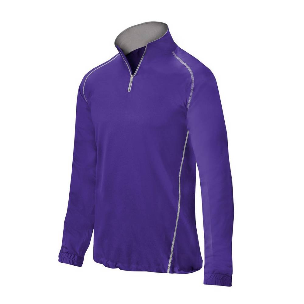 Chaqueta Mizuno Comp 1/4 Zip Batting Hombre Moradas Outlet OTWG-16235